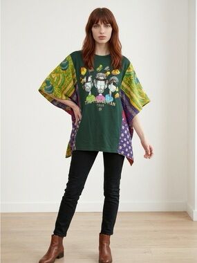 Handcrafted Upcycled AJR Kantha Tunic NWT One Size